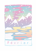 Montagnes enneig&eacute;es sous les doux flocons